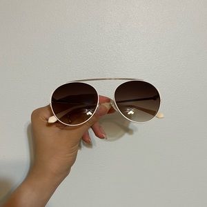 Balmain - White Aviator Sunglasses